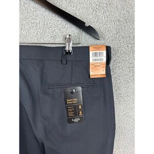 Haggar Dress Pants Men's 44X30 Black Smart Fiber Premium Classic Fit Comfort New